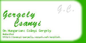 gergely csanyi business card