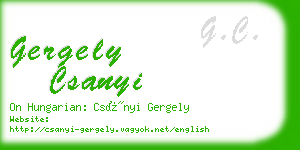 gergely csanyi business card